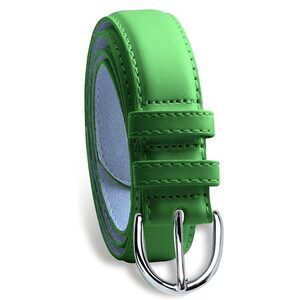 Plus Size Belt, Bonded Leather, Silver Polished Buckle, Women's Belts 4532